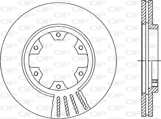 Open Parts BDR1384.20 - Гальмівний диск autocars.com.ua