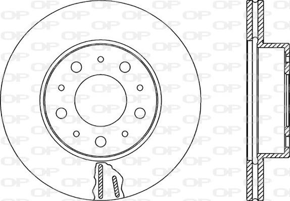 Open Parts BDR1609.20 - Гальмівний диск autocars.com.ua