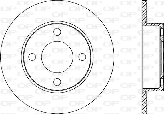 Open Parts BDR2045.10 - Гальмівний диск autocars.com.ua