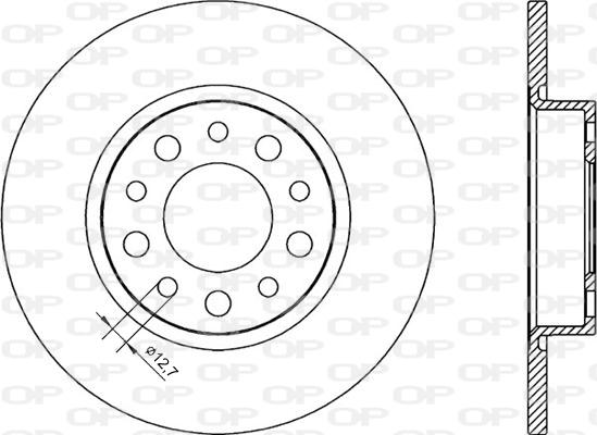 Open Parts BDR2248.10 - Гальмівний диск autocars.com.ua