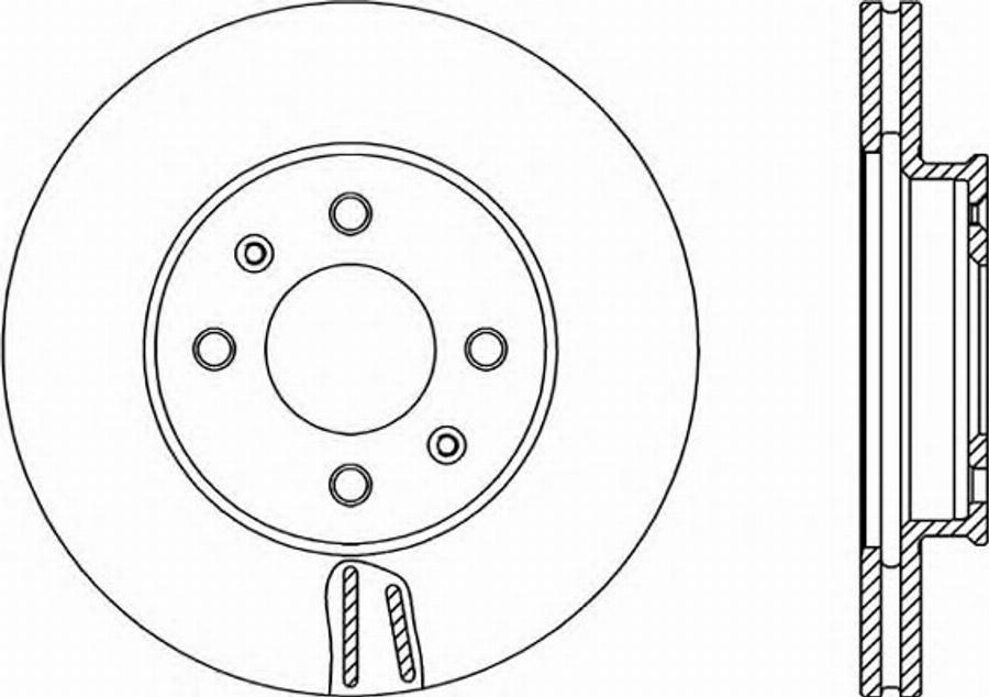 Open Parts BDR235020 - Гальмівний диск autocars.com.ua