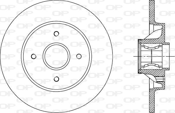 Open Parts BDR2387.30 - Гальмівний диск autocars.com.ua