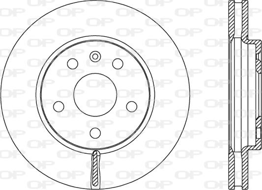 Open Parts BDR2498.20 - Гальмівний диск autocars.com.ua