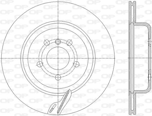 Open Parts BDR2859.20 - Гальмівний диск autocars.com.ua