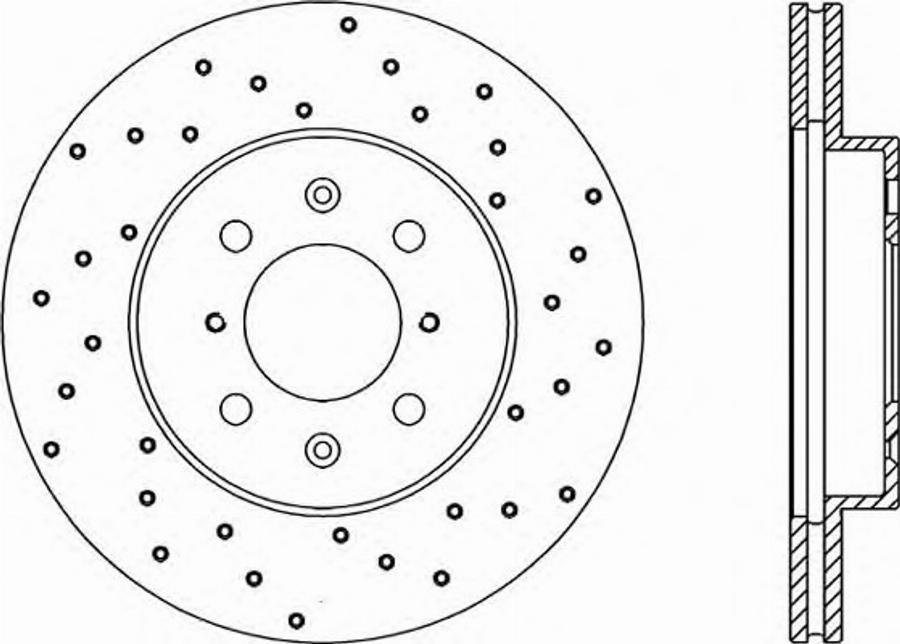 Open Parts BDRS1215.25 - Гальмівний диск autocars.com.ua