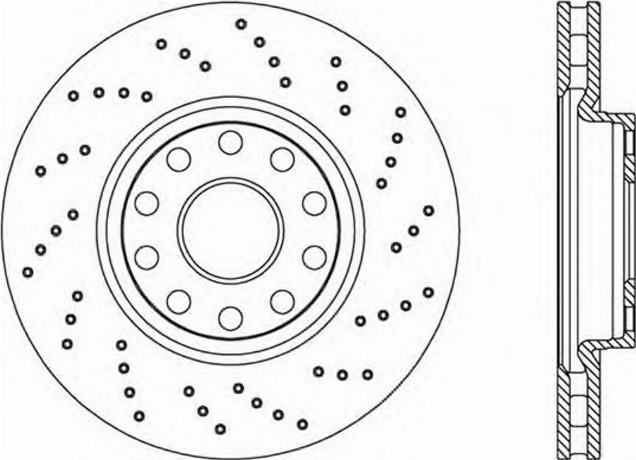 Open Parts BDRS123325 - Гальмівний диск autocars.com.ua