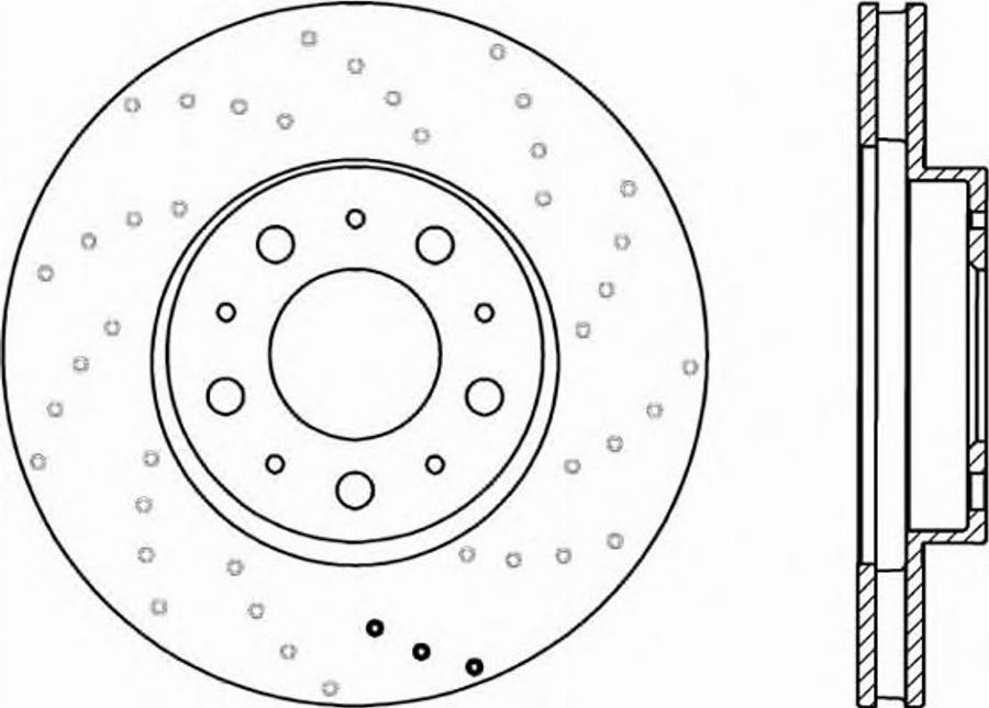 Open Parts BDRS1614.25 - Гальмівний диск autocars.com.ua