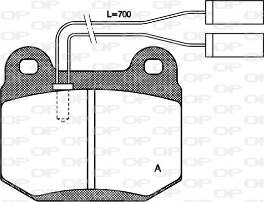 Open Parts BPA0014.01 - Гальмівні колодки, дискові гальма autocars.com.ua