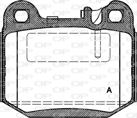 Open Parts BPA0014.40 - Гальмівні колодки, дискові гальма autocars.com.ua