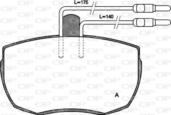 Open Parts BPA0056.04 - Гальмівні колодки, дискові гальма autocars.com.ua