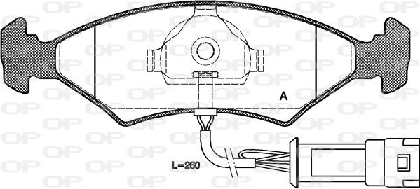 Open Parts BPA0119.32 - Гальмівні колодки, дискові гальма autocars.com.ua