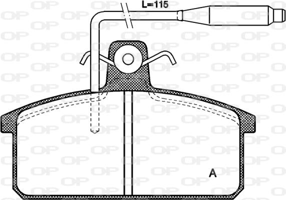 Open Parts BPA0128.02 - Гальмівні колодки, дискові гальма autocars.com.ua