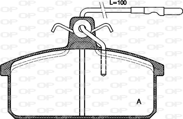 Open Parts BPA0128.32 - Гальмівні колодки, дискові гальма autocars.com.ua