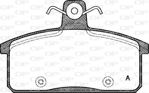 Open Parts BPA0128.50 - Гальмівні колодки, дискові гальма autocars.com.ua