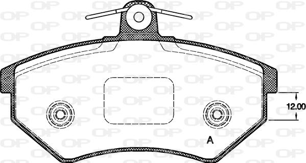 Open Parts BPA0134.40 - Гальмівні колодки, дискові гальма autocars.com.ua