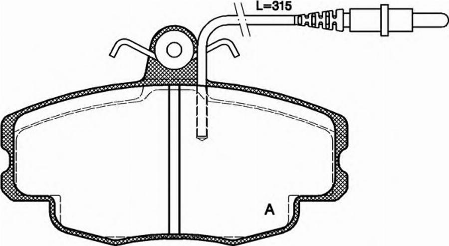 Open Parts BPA0141.24 - Гальмівні колодки, дискові гальма autocars.com.ua