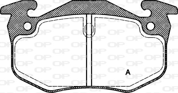 Open Parts BPA0144.50 - Гальмівні колодки, дискові гальма autocars.com.ua