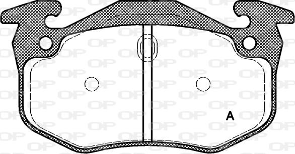 Open Parts BPA0144.70 - Гальмівні колодки, дискові гальма autocars.com.ua