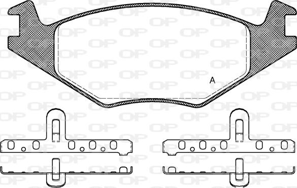 Open Parts BPA0171.20 - Гальмівні колодки, дискові гальма autocars.com.ua