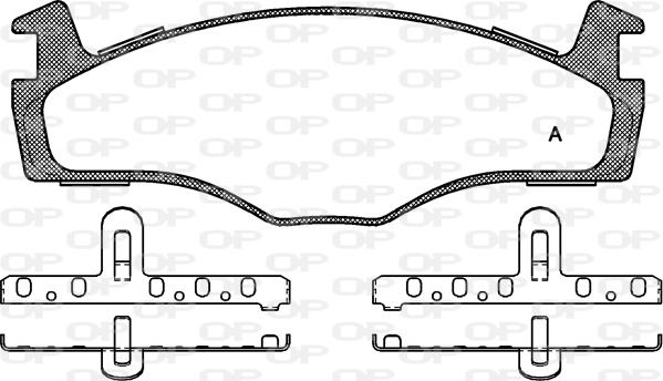 Open Parts BPA0171.60 - Гальмівні колодки, дискові гальма autocars.com.ua