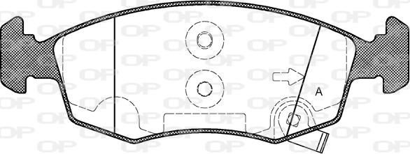 Open Parts BPA0172.50 - Гальмівні колодки, дискові гальма autocars.com.ua