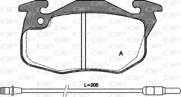 Open Parts BPA0192.12 - Гальмівні колодки, дискові гальма autocars.com.ua