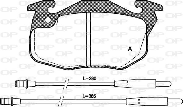 Open Parts BPA0192.34 - Гальмівні колодки, дискові гальма autocars.com.ua