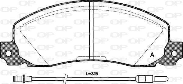 Open Parts BPA0202.02 - Гальмівні колодки, дискові гальма autocars.com.ua