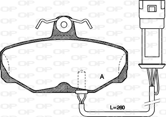 Open Parts BPA0205.02 - Гальмівні колодки, дискові гальма autocars.com.ua
