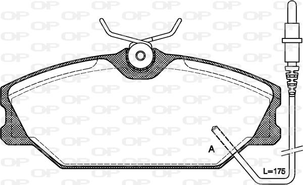 Open Parts BPA0208.02 - Гальмівні колодки, дискові гальма autocars.com.ua