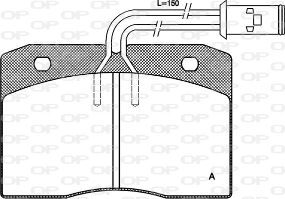 Open Parts BPA0211.12 - Гальмівні колодки, дискові гальма autocars.com.ua
