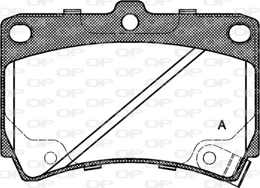 Open Parts BPA0212.42 - Гальмівні колодки, дискові гальма autocars.com.ua