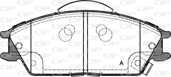 Open Parts BPA0224.22 - Гальмівні колодки, дискові гальма autocars.com.ua