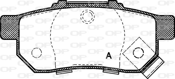 Open Parts BPA0233.52 - Гальмівні колодки, дискові гальма autocars.com.ua