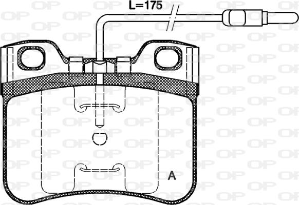 Open Parts BPA0247.14 - Гальмівні колодки, дискові гальма autocars.com.ua