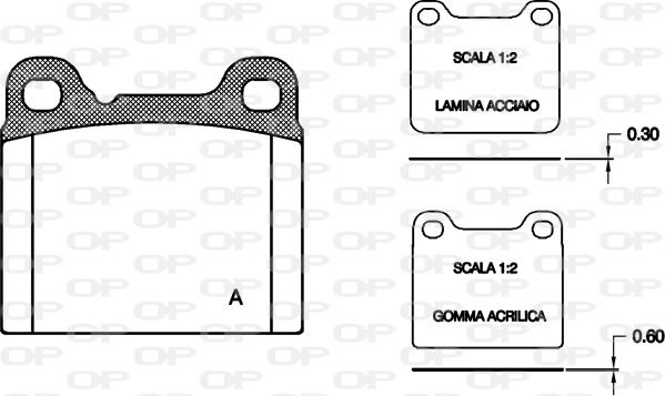 Open Parts BPA0257.20 - Гальмівні колодки, дискові гальма autocars.com.ua