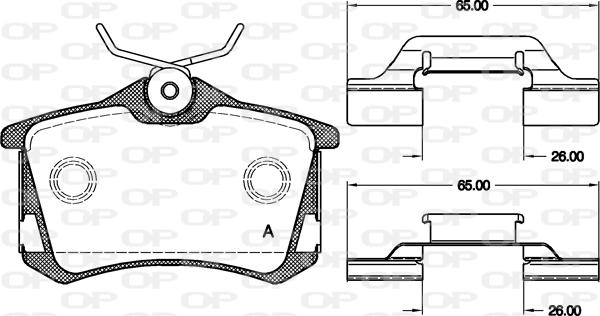 Open Parts BPA0263.50 - Тормозные колодки, дисковые, комплект autodnr.net