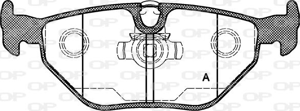 Open Parts BPA0265.15 - Гальмівні колодки, дискові гальма autocars.com.ua