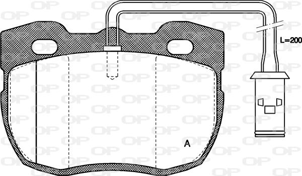 Open Parts BPA0267.11 - Гальмівні колодки, дискові гальма autocars.com.ua