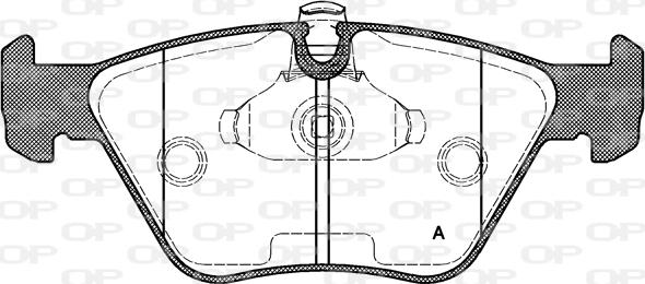Open Parts BPA0270.15 - Гальмівні колодки, дискові гальма autocars.com.ua