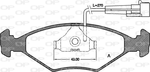 Open Parts BPA0281.12 - Тормозные колодки, дисковые, комплект autodnr.net