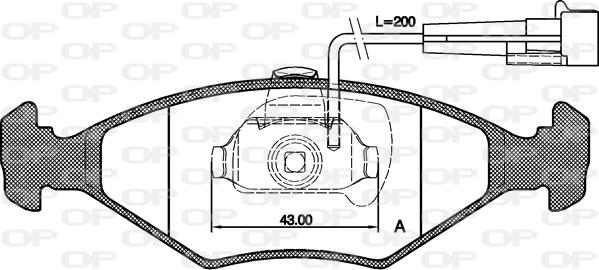 Open Parts BPA0281.42 - Гальмівні колодки, дискові гальма autocars.com.ua