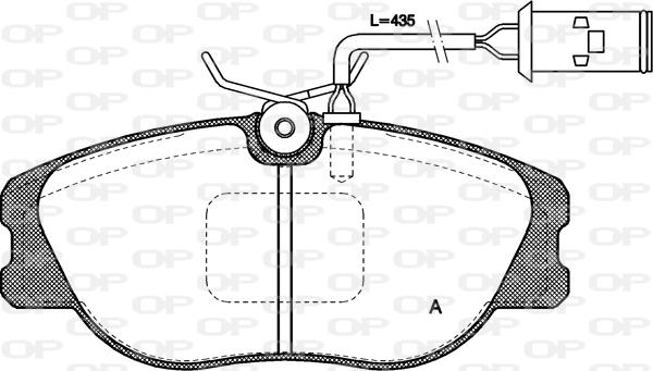 Open Parts BPA0305.02 - Гальмівні колодки, дискові гальма autocars.com.ua