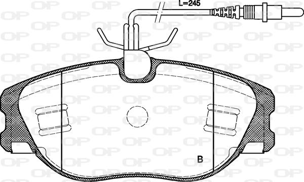 Open Parts BPA0305.44 - Тормозные колодки, дисковые, комплект autodnr.net