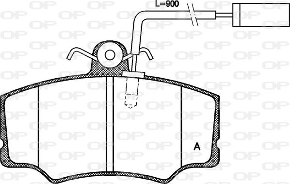 Open Parts BPA0312.02 - Гальмівні колодки, дискові гальма autocars.com.ua