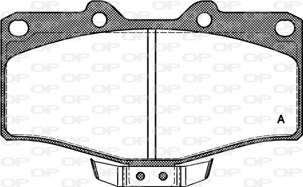 Open Parts BPA0315.14 - Гальмівні колодки, дискові гальма autocars.com.ua