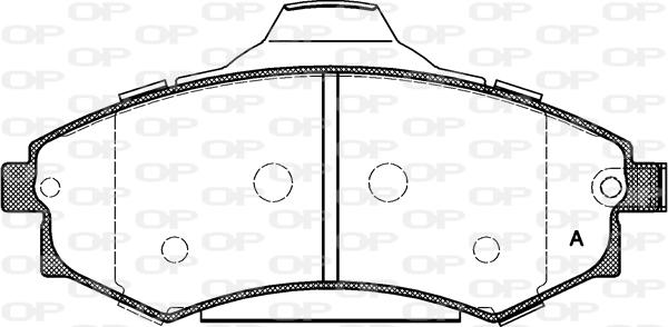 Open Parts BPA0318.82 - Гальмівні колодки, дискові гальма autocars.com.ua