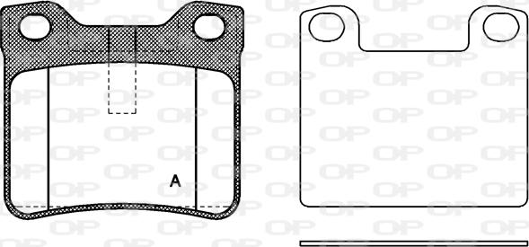 Open Parts BPA0321.10 - Гальмівні колодки, дискові гальма autocars.com.ua