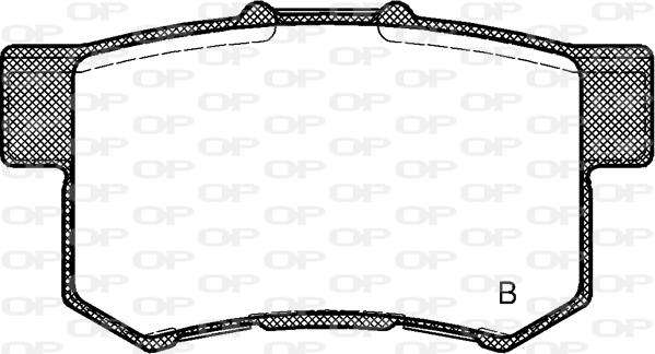 Open Parts BPA0325.04 - Гальмівні колодки, дискові гальма autocars.com.ua