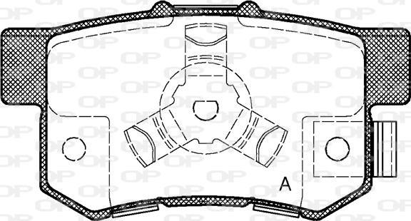 Open Parts BPA0325.04 - Гальмівні колодки, дискові гальма autocars.com.ua